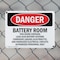 Signmission Battery Room Contains Lead-Acid Danger Sign, Plastic, 10in W x 7in L, 2PK OS-2PACK-DS-P-710-L-1910 - alternate 4